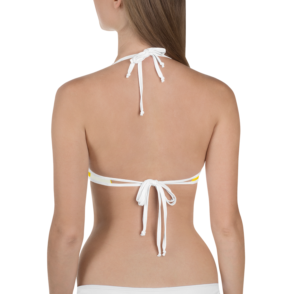 #39cd6210 - Pineapple Pear Mango And Cream - ALTINO Reversible Bikini Swim Top