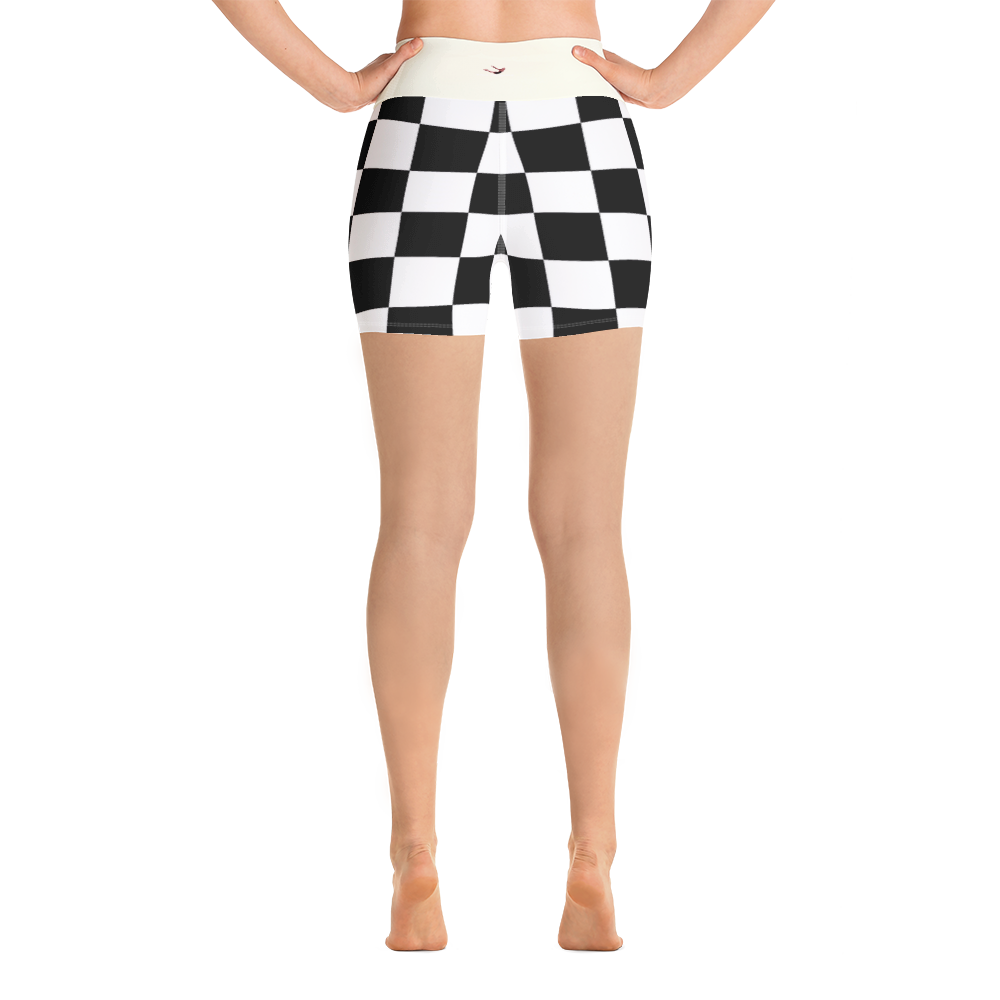 #a92e08a0 - Black White - ALTINO Yoga Shorts - Summer Never Ends Collection
