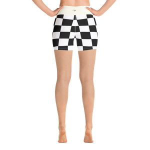 #a92e08a0 - Black White - ALTINO Yoga Shorts - Summer Never Ends Collection