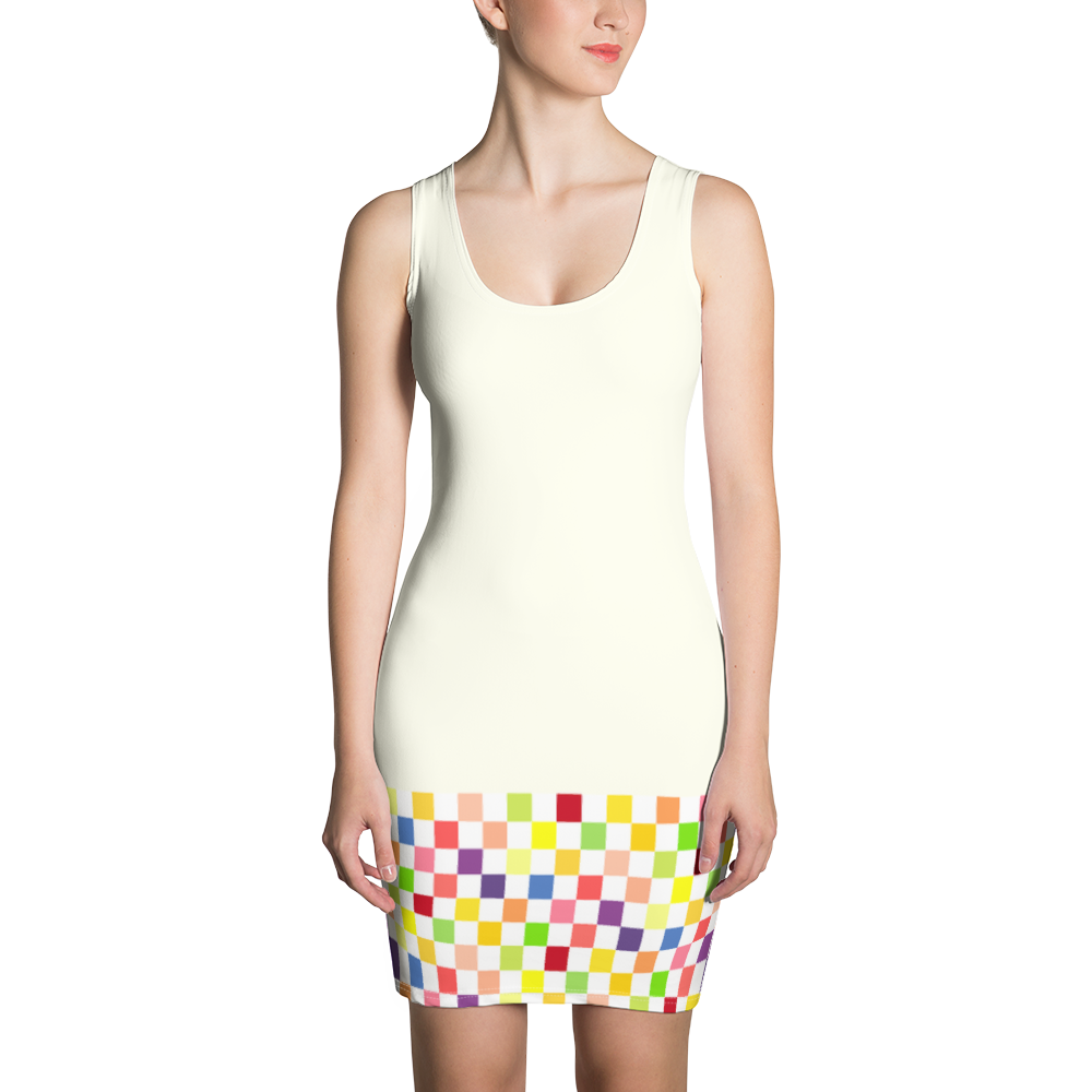 White - #c3239730 - Fruit White - ALTINO Fitted Dress - Summer Never Ends Collection - Stop Plastic Packaging - #PlasticCops - Apparel - Accessories - Clothing For Girls - Women Dresses