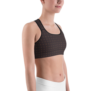 #78366e80 - Black Chocolate All Flavors Rumble - ALTINO Sports Bra - Gelato Collection