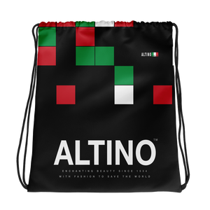 Black - #215b33a0 - Viva Italia Art Commission Number 47 - ALTINO Draw String Bag - Sports - Stop Plastic Packaging - #PlasticCops - Apparel - Accessories - Clothing For Girls - Women Handbags