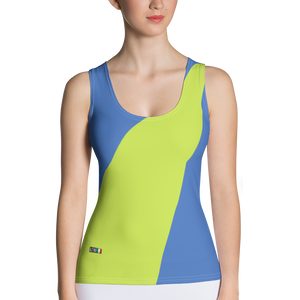 Azure - #bb0affb0 - Blueberry Kiwi - ALTINO Fitted Tank Top - Summer Never Ends Collection - Stop Plastic Packaging - #PlasticCops - Apparel - Accessories - Clothing For Girls - Women Tops