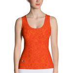Red - #25a53490 - Orange Maraschino Cherry Frost - ALTINO Fitted Tank Top - Stop Plastic Packaging - #PlasticCops - Apparel - Accessories - Clothing For Girls - Women Tops