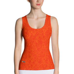 Red - #25a53490 - Orange Maraschino Cherry Frost - ALTINO Fitted Tank Top - Stop Plastic Packaging - #PlasticCops - Apparel - Accessories - Clothing For Girls - Women Tops