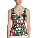 Black - #b18aa180 - Viva Italia Art Commission Number 22 - ALTINO Fitted Tank Top - Stop Plastic Packaging - #PlasticCops - Apparel - Accessories - Clothing For Girls - Women Tops