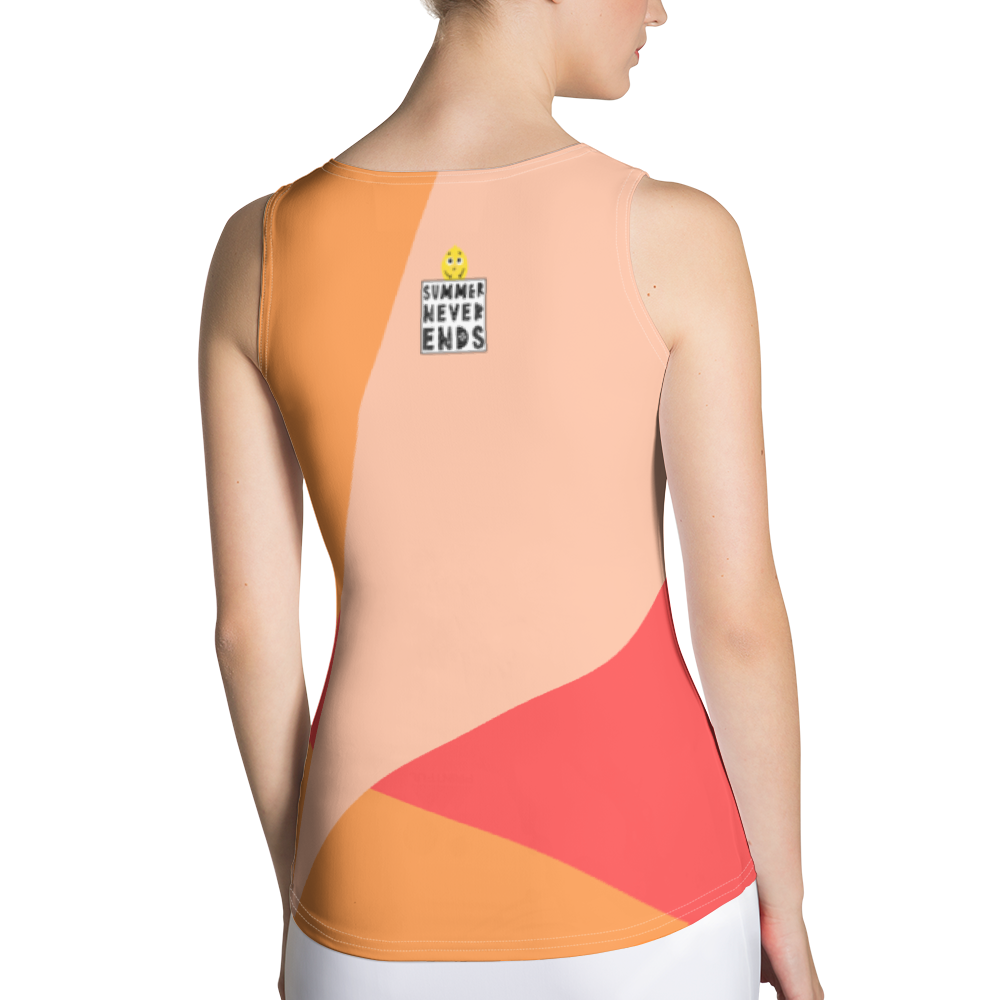 #6e72fcb0 - Cantaloupe Grapefruit Peach - ALTINO Fitted Tank Top