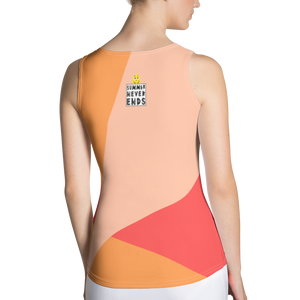 #6e72fcb0 - Cantaloupe Grapefruit Peach - ALTINO Fitted Tank Top