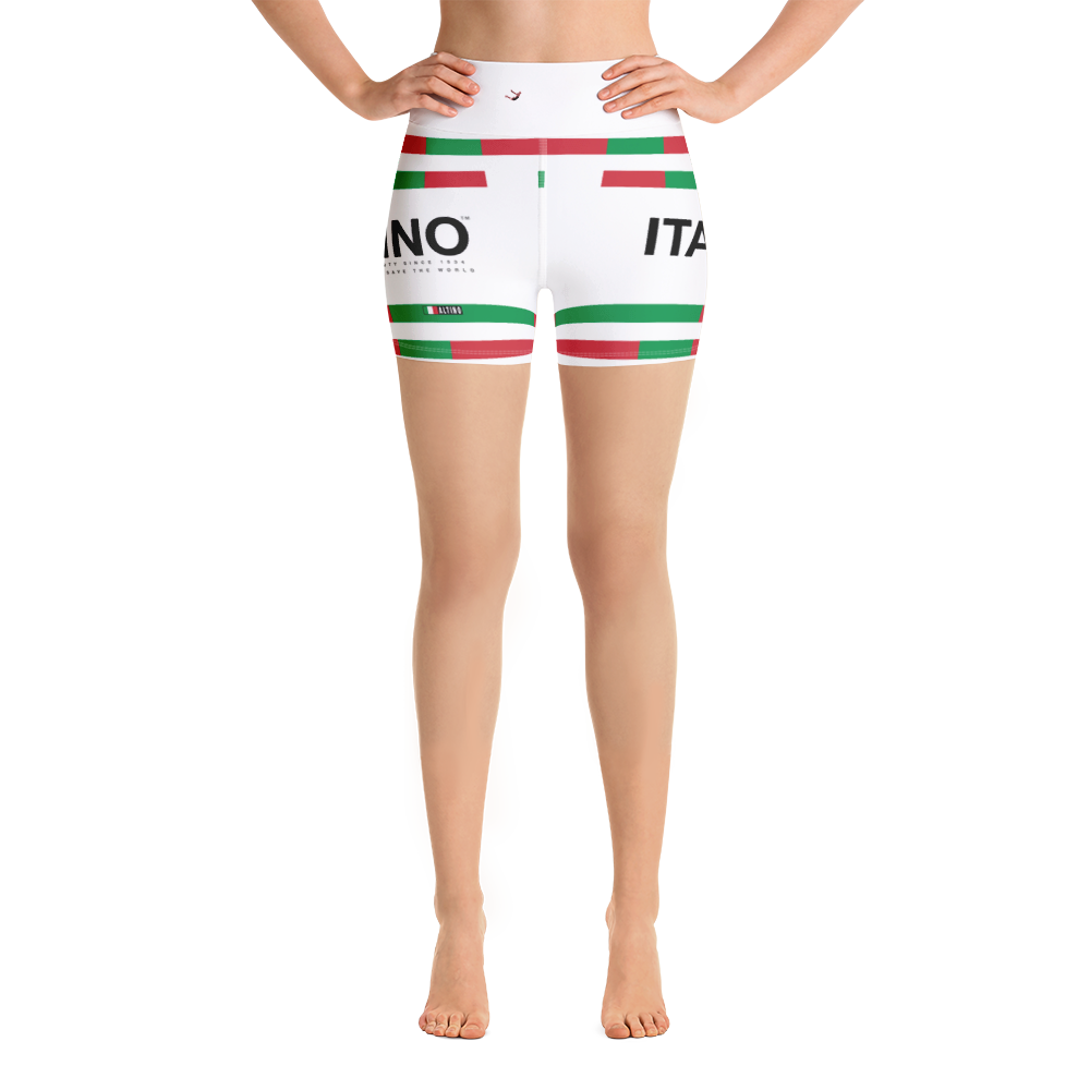 White - #2b961eb0 - Viva Italia Art Commission Number 78 - ALTINO Yoga Shorts - Stop Plastic Packaging - #PlasticCops - Apparel - Accessories - Clothing For Girls - Women Pants