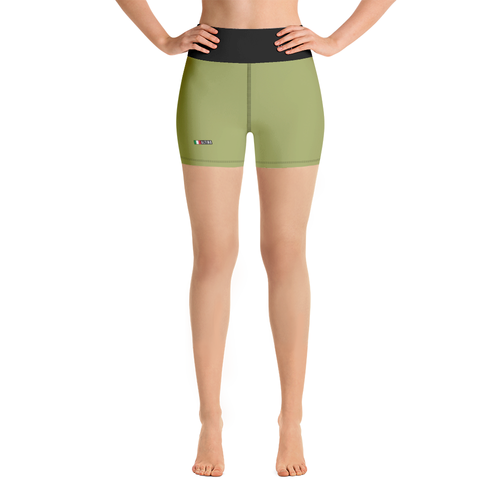 Yellow - #7a89a680 - Pistachio Scoop - ALTINO Yummy Yoga Shorts - Gelato Collection - Stop Plastic Packaging - #PlasticCops - Apparel - Accessories - Clothing For Girls - Women Pants
