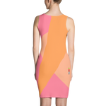#9ae95a30 - Cantaloupe Orange Cream Strawberry - ALTINO Fitted Dress