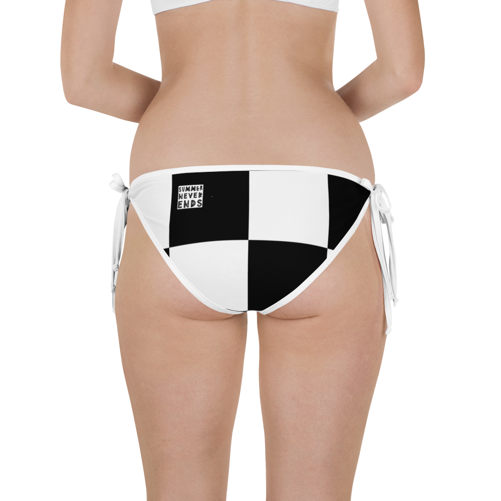 #b629ed10 - Black White Blueberry - ALTINO Reversible Bikini Swim Bottom