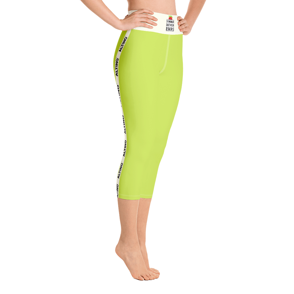 Yellow - #a7f2ef30 - Kiwi - ALTINO Yoga Capri - Summer Never Ends Collection - Stop Plastic Packaging - #PlasticCops - Apparel - Accessories - Clothing For Girls - Women Pants