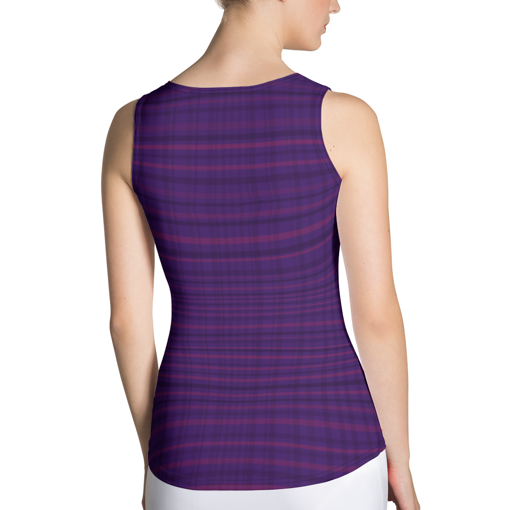 #450e0a80 - Deep Blackberry Peppermint Sorbet - ALTINO Fitted Tank Top