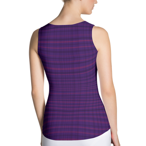 #450e0a80 - Deep Blackberry Peppermint Sorbet - ALTINO Fitted Tank Top