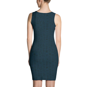#6d95df00 - Tribal Sea Girl - ALTINO Fitted Dress - Earth Collection