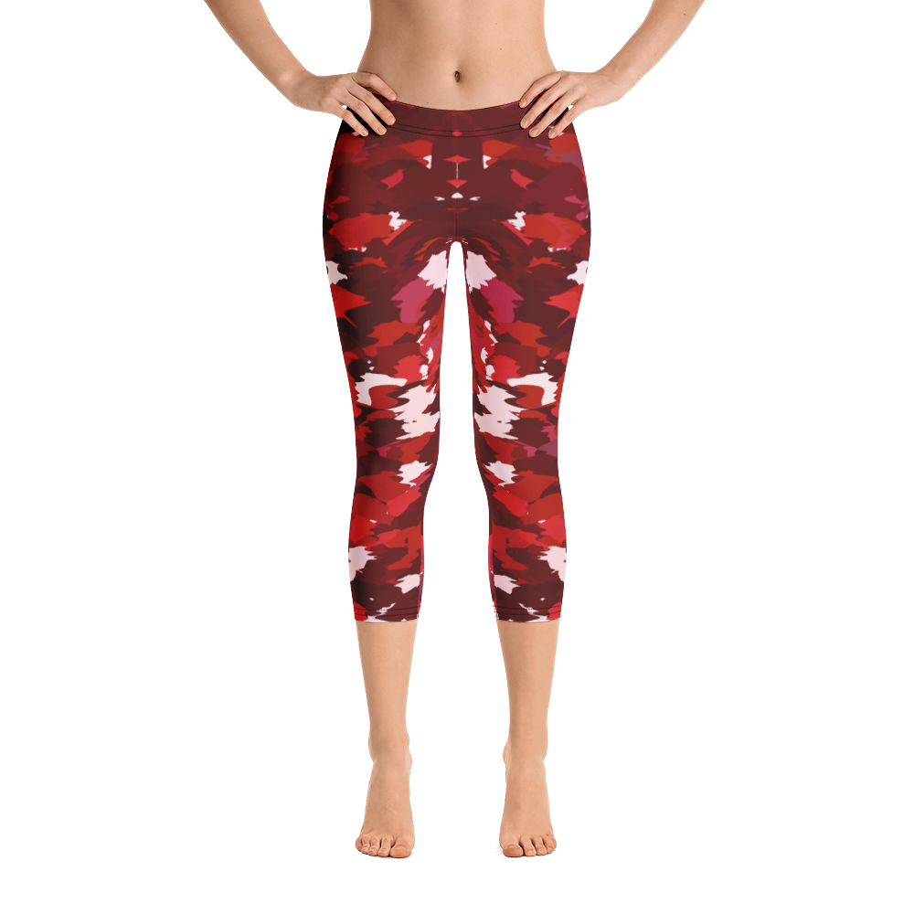 #d08a2ac0 - Sweet Cherry Kisses - ALTINO Sport Capri Leggings - Team GIRL Player