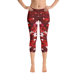 #d08a2ac0 - Sweet Cherry Kisses - ALTINO Sport Capri Leggings - Team GIRL Player