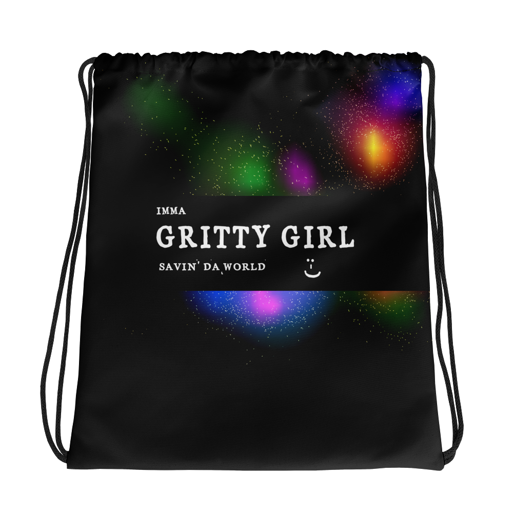 #05a7fca0 - Gritty Girl Orb 916422 - ALTINO Draw String Bag - Gritty Girl Collection