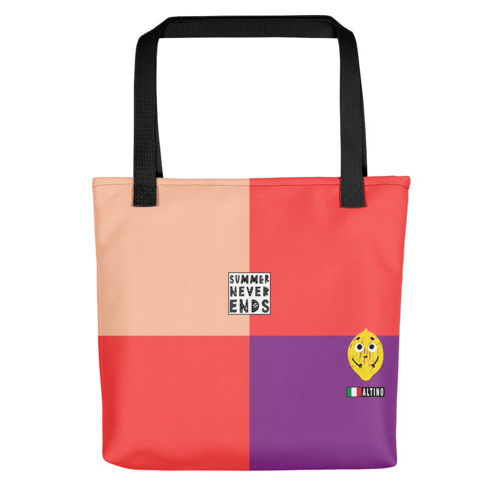 Vermilion - #a14ed2a0 - Peach Grapefruit Grape Blueberry - ALTINO Tote Bag - Sports - Stop Plastic Packaging - #PlasticCops - Apparel - Accessories - Clothing For Girls - Women Handbags
