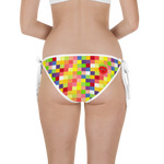 #b9e9ed10 - Black White Fruit Melody - ALTINO Reversible Bikini Swim Bottom