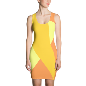 Vermilion - #6fc6f830 - Bananna Cantaloupe Pear - ALTINO Fitted Dress - Summer Never Ends Collection - Stop Plastic Packaging - #PlasticCops - Apparel - Accessories - Clothing For Girls - Women Dresses