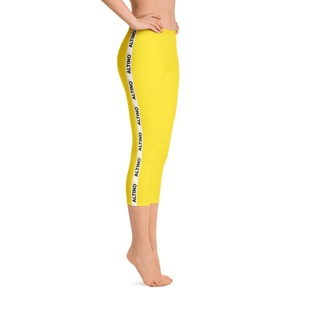 Amber - #7d61cc30 - Pineapple - ALTINO Capri - Summer Never Ends Collection - Yoga - Stop Plastic Packaging - #PlasticCops - Apparel - Accessories - Clothing For Girls - Women Pants