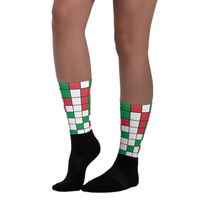 Black - #5207c680 - Viva Italia Art Commission Number 88 - ALTINO Designer Socks - Stop Plastic Packaging - #PlasticCops - Apparel - Accessories - Clothing For Girls - Women Footwear