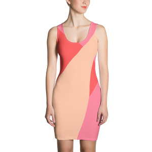 Crimson - #1c57dd30 - Grapefruit Peach Strawberry - ALTINO Fitted Dress - Stop Plastic Packaging - #PlasticCops - Apparel - Accessories - Clothing For Girls - Women Dresses