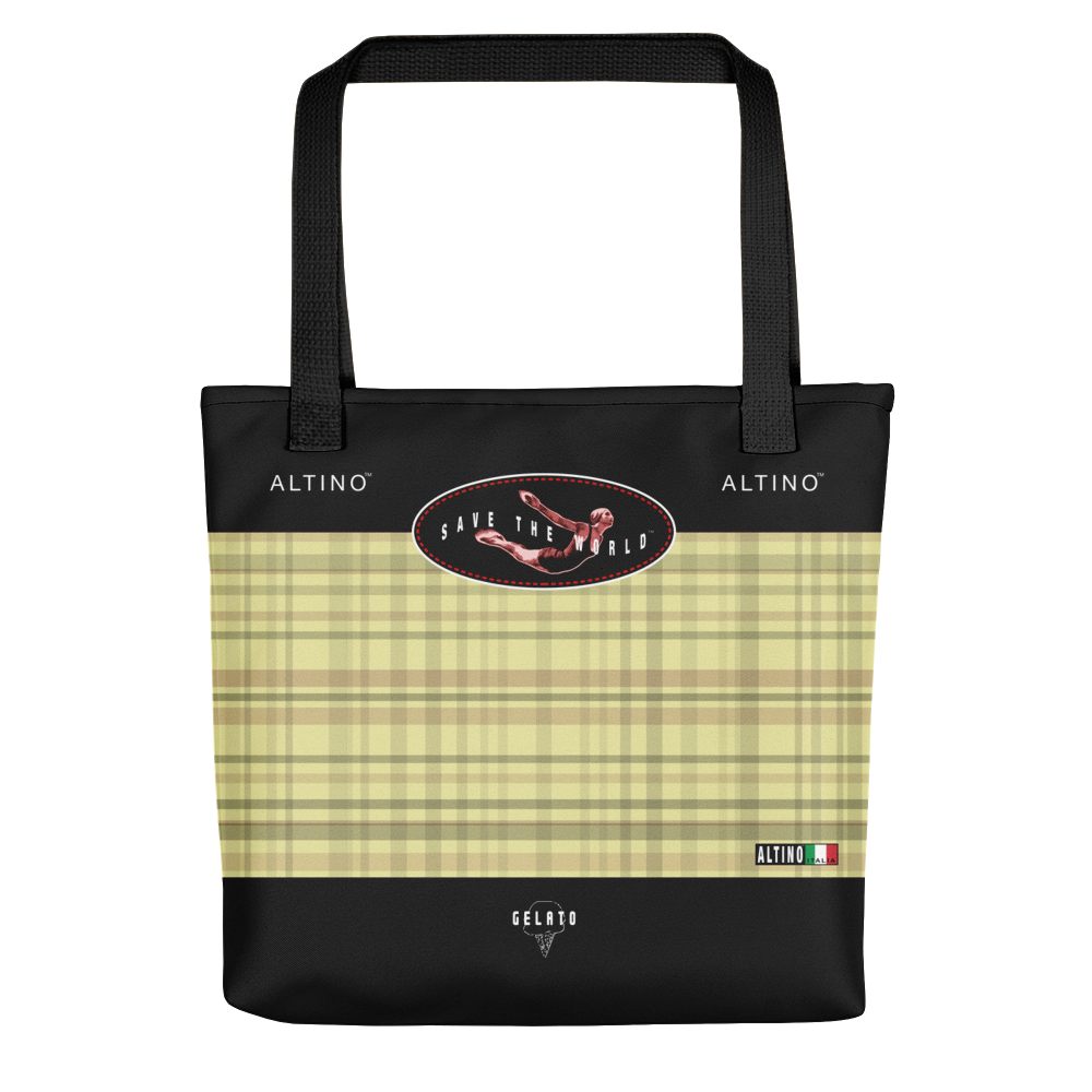 Amber - #6a7a33a0 - Lemon Plum Cherry Stracciatella - ALTINO Tote Bag - Gelato Collection - Sports - Stop Plastic Packaging - #PlasticCops - Apparel - Accessories - Clothing For Girls - Women Handbags