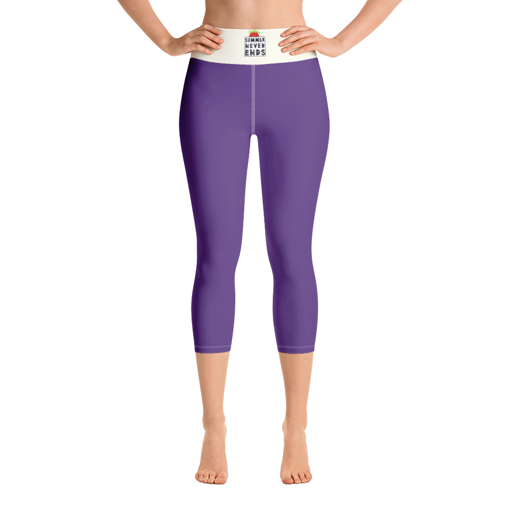 Violet - #4d973b30 - Grape - ALTINO Yoga Capri - Summer Never Ends Collection - Stop Plastic Packaging - #PlasticCops - Apparel - Accessories - Clothing For Girls - Women Pants