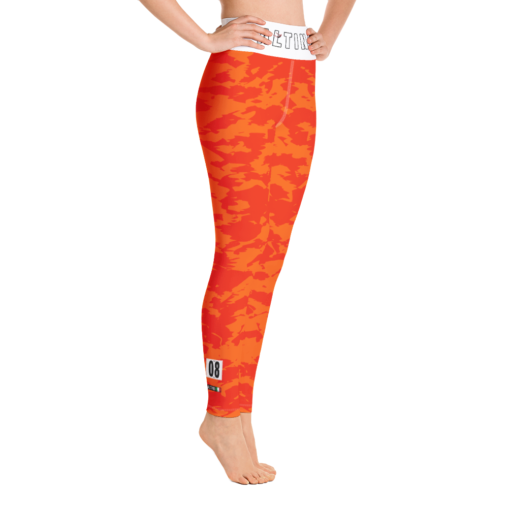 #21d3e3d0 - Orange Maraschino Cherry Frost - ALTINO Yoga Pants - Team GIRL Player