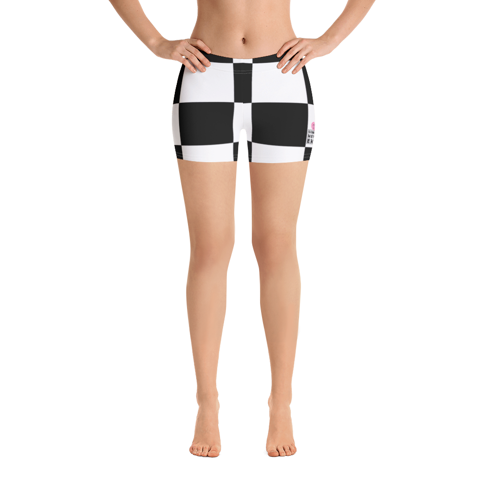 #55acd5a0 - Black White - ALTINO Sport Shorts - Summer Never Ends Collection