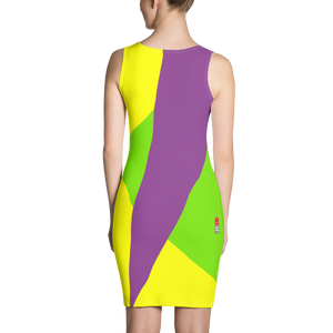 #f36d1e30 - Grape Lemon Lime - ALTINO Fitted Dress - Summer Never Ends Collection