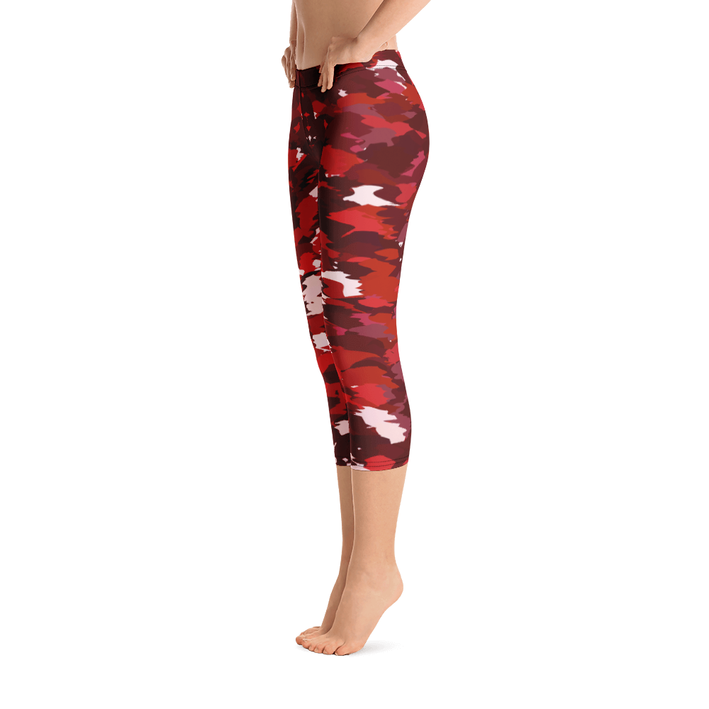 #d08a2ac0 - Sweet Cherry Kisses - ALTINO Sport Capri Leggings - Team GIRL Player