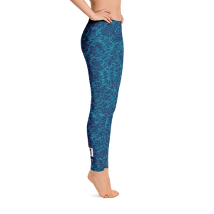 #5873b8c0 - Oceanic Silver Plain - ALTINO Leggings - Team GIRL Player - Earth Collection