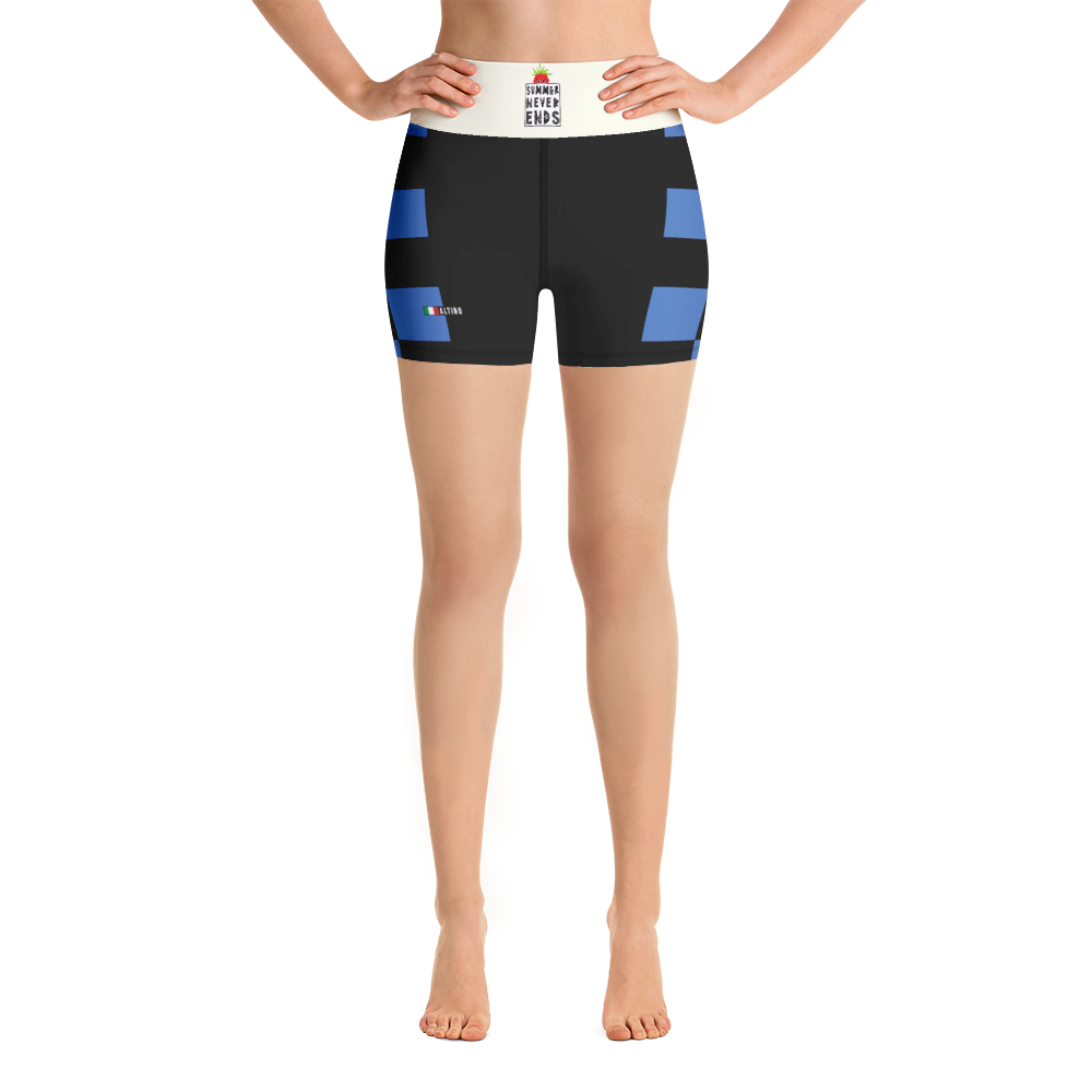 #2557dca0 - Blueberry Black - ALTINO Yoga Shorts - Summer Never Ends Collection