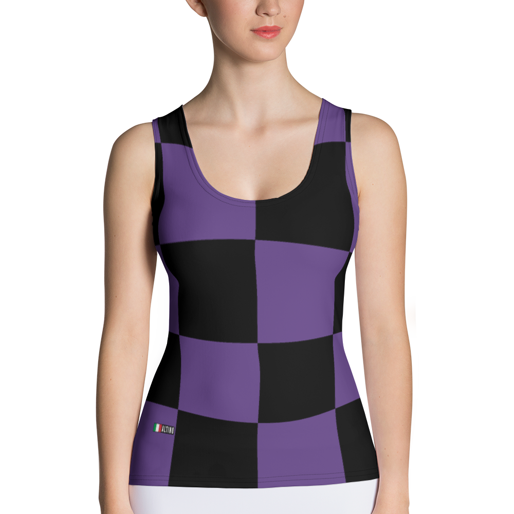 Violet - #d9b930a0 - Grape Black - ALTINO Fitted Tank Top - Summer Never Ends Collection - Stop Plastic Packaging - #PlasticCops - Apparel - Accessories - Clothing For Girls - Women Tops