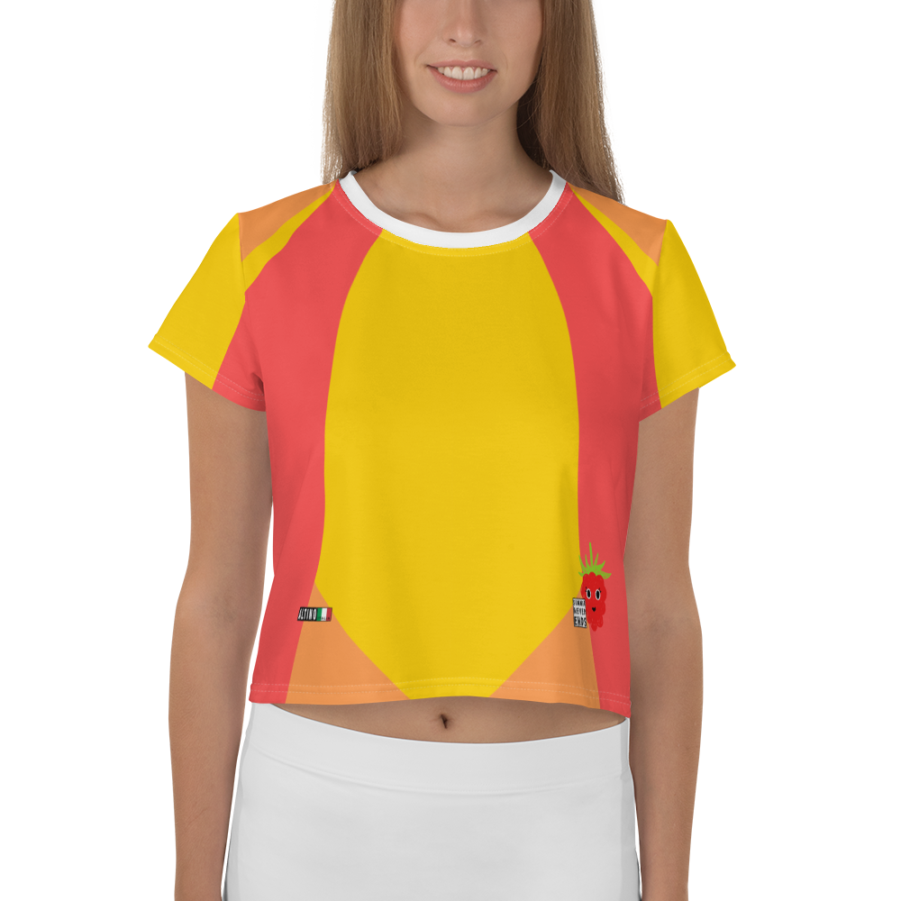 Vermilion - #5a9bd3b0 - Cantaloupe Grapefruit Mango - ALTINO Crop Tees - Stop Plastic Packaging - #PlasticCops - Apparel - Accessories - Clothing For Girls - Women Tops