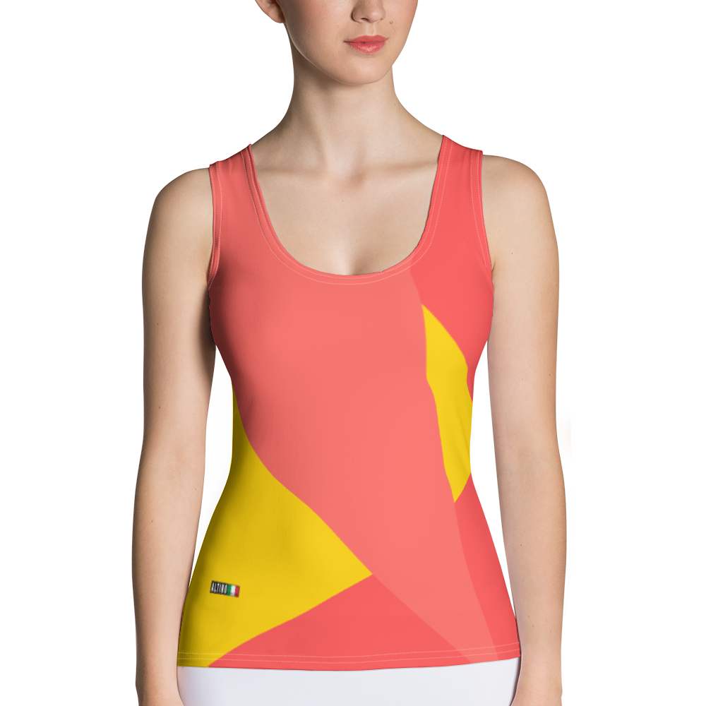 Red - #27fcc7b0 - Grapefruit Mango Watermelon - ALTINO Fitted Tank Top - Stop Plastic Packaging - #PlasticCops - Apparel - Accessories - Clothing For Girls - Women Tops