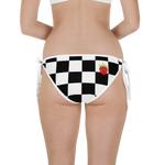 #cc25c910 - Black White Grape - ALTINO Reversible Bikini Swim Bottom