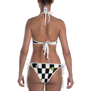 #7b52b710 - Black White Bananna - ALTINO Reversible Bikini