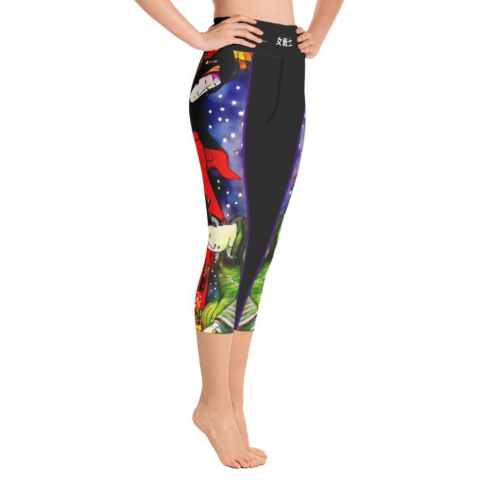 Black - #61debea0 - ALTINO Senshi Yoga Capri - Senshi Girl Collection - Stop Plastic Packaging - #PlasticCops - Apparel - Accessories - Clothing For Girls - Women Pants