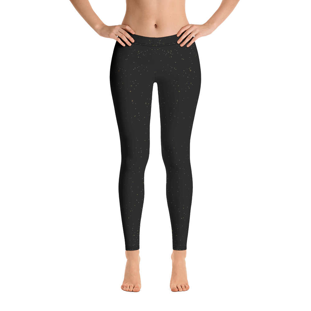 Black - #9790c380 - Black Magic Touch Of Gold - ALTINO Leggings - Gritty Girl Collection - Fitness - Stop Plastic Packaging - #PlasticCops - Apparel - Accessories - Clothing For Girls - Women Pants