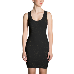 Black - #b011a100 - Black Magic Touch Of Gold - ALTINO Fitted Dress - Gritty Girl Collection - Stop Plastic Packaging - #PlasticCops - Apparel - Accessories - Clothing For Girls - Women Dresses
