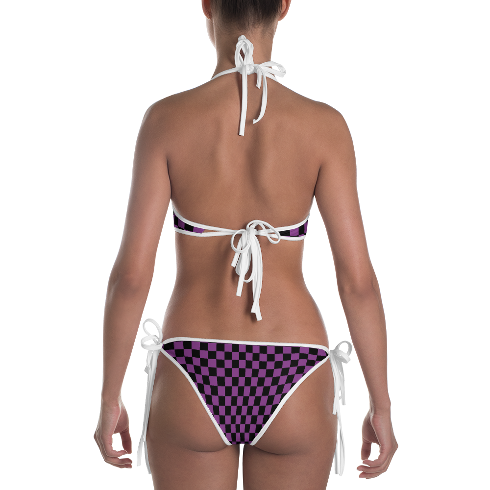 #69afe710 - Black White Grape - ALTINO Reversible Bikini - Summer Never Ends Collection