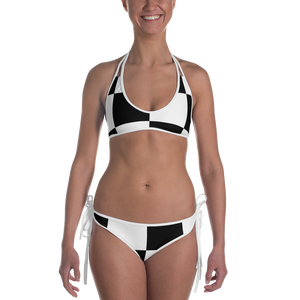 #da698010 - Black White Blueberry - ALTINO Reversible Bikini