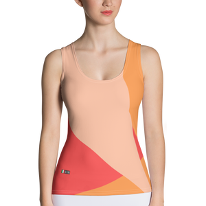 Vermilion - #6e72fcb0 - Cantaloupe Grapefruit Peach - ALTINO Fitted Tank Top - Stop Plastic Packaging - #PlasticCops - Apparel - Accessories - Clothing For Girls - Women Tops