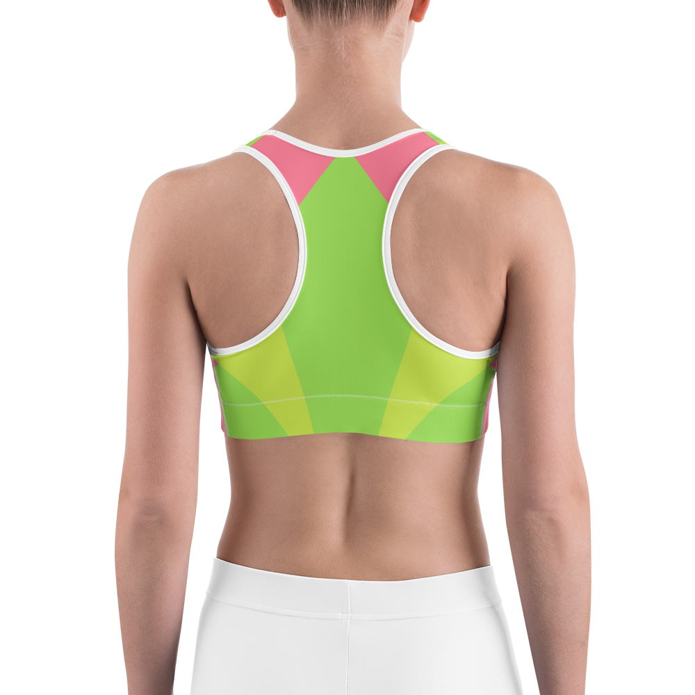 #b7329cb0 - Green Apple Kiwi Strawberry - ALTINO Sports Bra