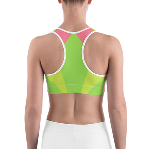 #b7329cb0 - Green Apple Kiwi Strawberry - ALTINO Sports Bra